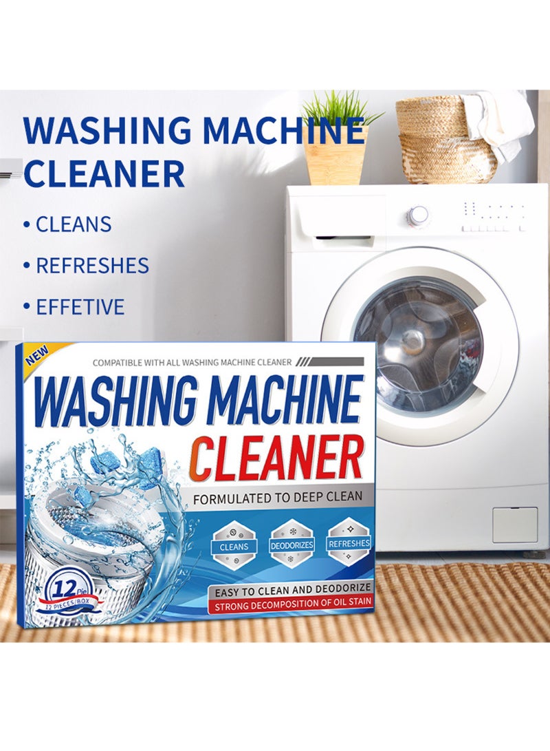 LAIAOCISI 24 Pcs Washing Machine Cleaner Tablets, Deep Clean Front Loader & Top Load Washer, Professional Grade Washer Machine Cleaner Deodorizer for Removing Build-up - Image 3