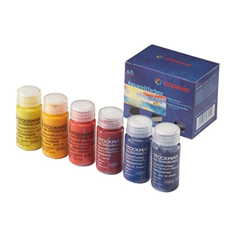 Stockmar Watercolor Paint 6 Set Washable Paint for Kids Homeschoolers  Students Waldorf Art Supplies 6 Bottles 20 mL each - Image 2