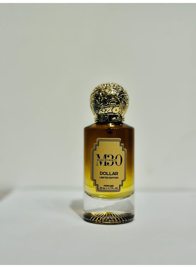 March Thirty Dollar Limited Edition Eau de Parfum for Men – 50ml | Long-Lasting Luxury Sweet Amber Woody Fragrance - Image 2