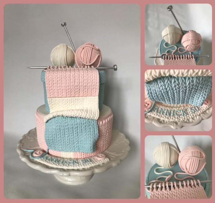 Tnfeeon Fondant Sweater Knit Knitting Texture Silicone Chocolate for Fondant Chocolate Cake Decoration Silicone - Image 2