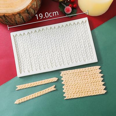 Tnfeeon Fondant Sweater Knit Knitting Texture Silicone Chocolate for Fondant Chocolate Cake Decoration Silicone - Image 4