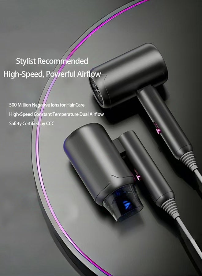 Univer Tang Hair Dryer,2200W Professional Salon Ionic Hair Dryer,Low Noise Fast Drying Ion Technology,Overheat Protection for Frizz-Free Shine,1 Smooth nozzle and 1 Wall Mount Bracket,3 Heating/Cold Settings,Hair Dryer For Home Salon Travel. - Image 5