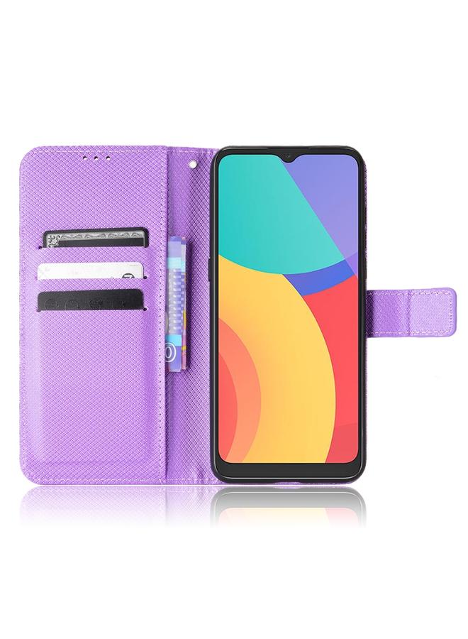 Green Tiger Case For Alcatel 1S 2021 / 3L 2021 / TCL 20E / 20Y Diamond Texture Leather Phone Case - Image 4