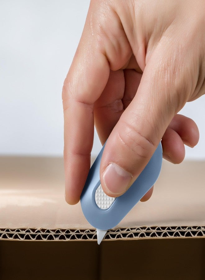 Slice Mini Box Cutter | Manual Retracting | Safe Ceramic Box Cutter Lasting 11x Longer than Metal | Box Opener | 1 Pack | Sky - Image 5