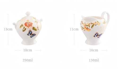 Aynsley Fine Bone China Cottage Garden Swirl Teapot and Set of 4 Teacups & Saucers with Sugar Bowl & Cream Jug - Image 3