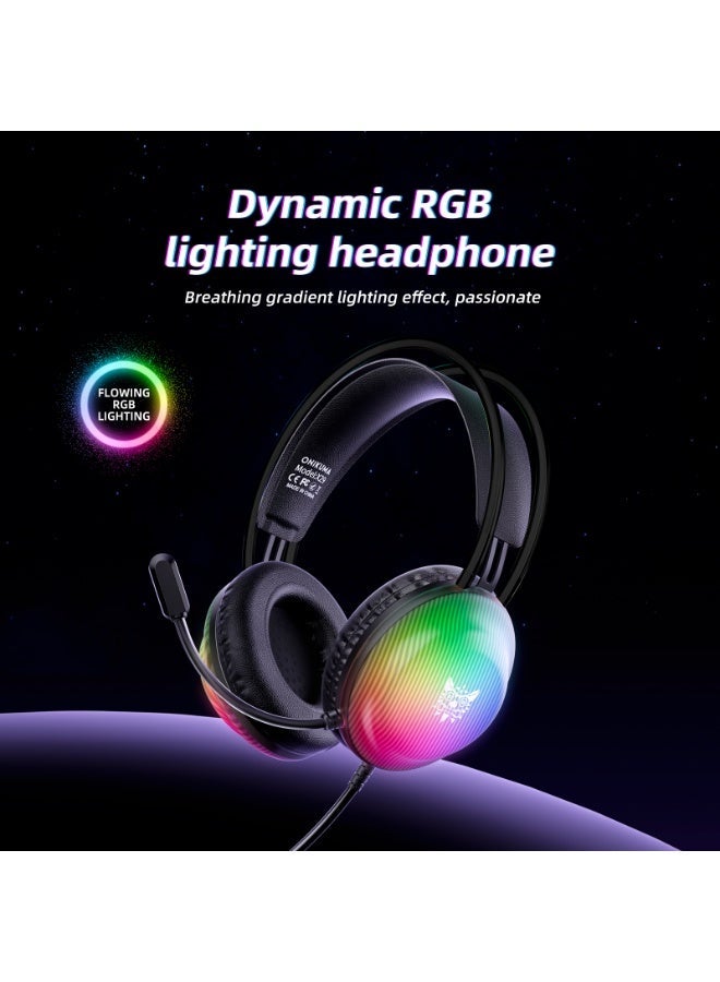 ONIKUMA X29 RGB Dynamic Professional Gmaing Headphone Stereo Surround Sound Omnidirectional HD Mic for PC PS4 Xbox Phone - Image 3