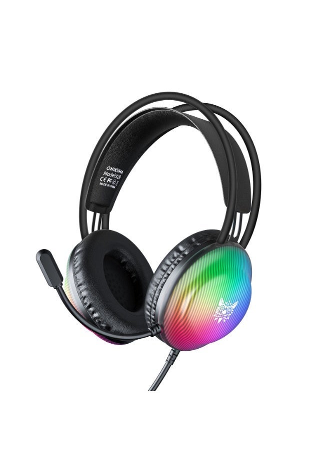 ONIKUMA X29 RGB Dynamic Professional Gmaing Headphone Stereo Surround Sound Omnidirectional HD Mic for PC PS4 Xbox Phone - Image 4