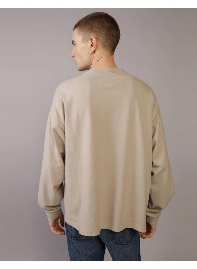 American Eagle AE Long-Sleeve Logo Graphic T-Shirt - Image 4