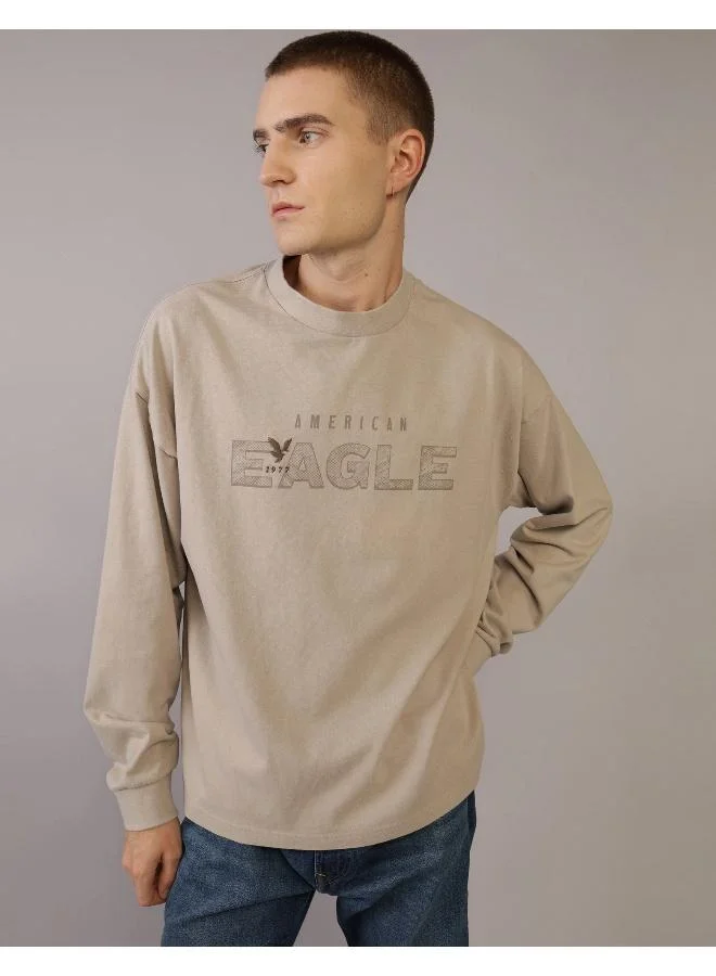 امريكان ايجل AE Long-Sleeve Logo Graphic T-Shirt