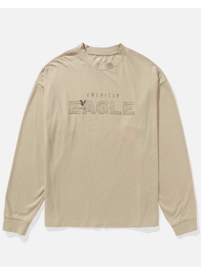 American Eagle AE Long-Sleeve Logo Graphic T-Shirt - Image 3