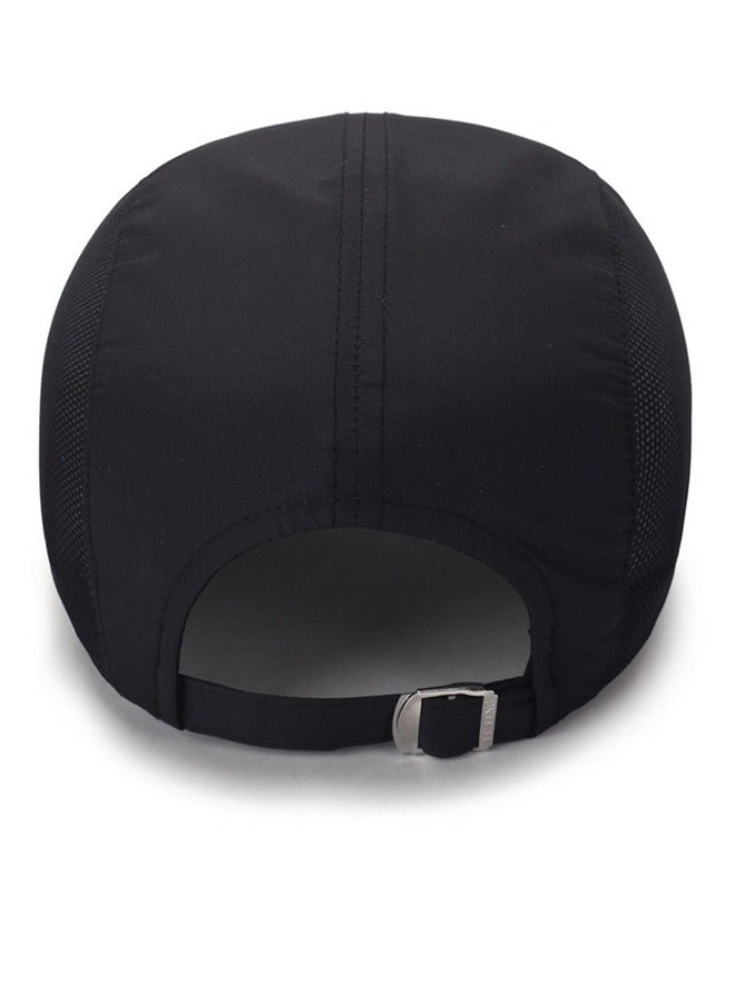 Quick-Drying Baseball Cap, Breathable Performance Running Cap, Mesh Lightweight Sports Cap Black - Image 5