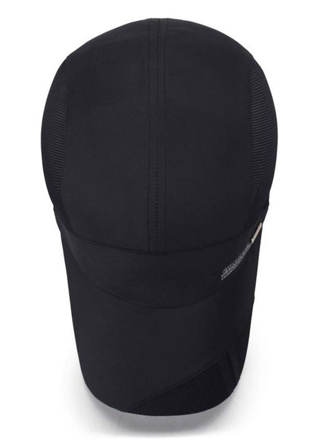 Quick-Drying Baseball Cap, Breathable Performance Running Cap, Mesh Lightweight Sports Cap Black - Image 4