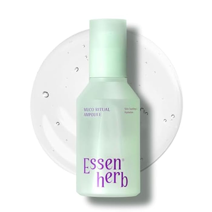 ESSENHERB Aloe Serum (Muco Ritual Ampoule) – Korean Vegan Facial Essence with 95% Aloe Polysaccharides – Lightweight Hydration for Dry & Visibly Stressed Skin – 4.05 fl oz (120ml) - Image 1