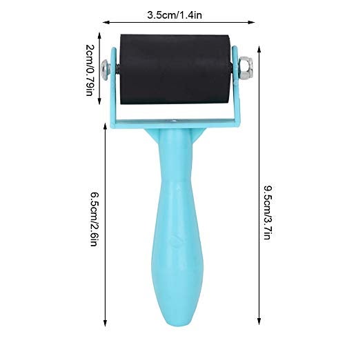 Garosa Rubber Glue Roller with 3.5cm Rubber Handle Ink Print making Brayer and Anti Slid Handle for Art Stamping Tool(Green) - Image 3