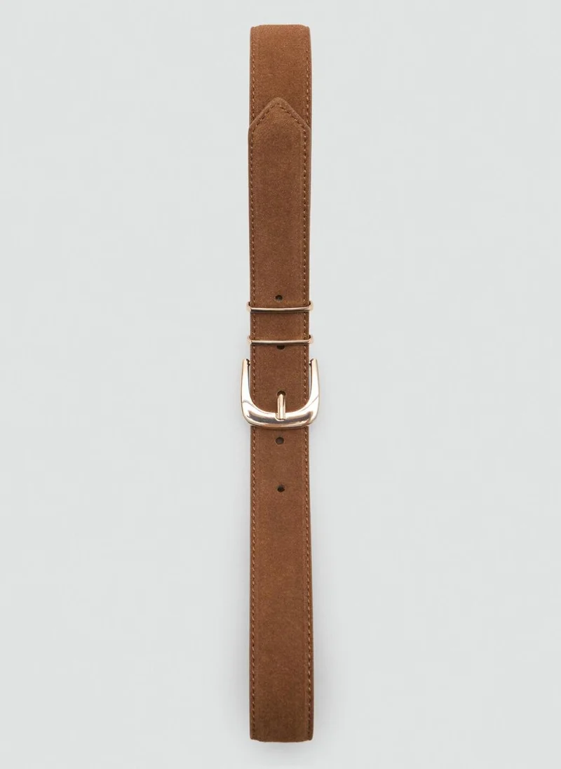 MANGO Suede Belt