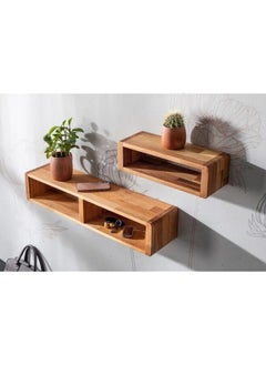 Home Gallery Wood Box Rectangle Wall Mount Shelves 100x18x25 - 50x18x20 cm  - Image 5