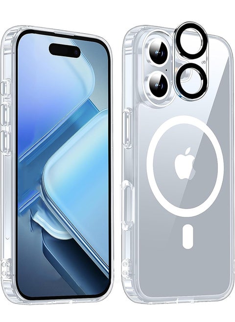 iPhone 16 Case Mag Safe - N52 Magnet, Ultra-Thin, Drop Protection, Screen & Lens Protection, Crystal Clear Only iPhone 16 Cover And Camera Protector