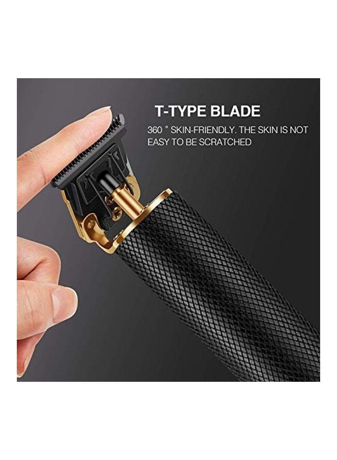 نيبمينينت طقم ماكينة تشذيب الشعر الكهربائية الاحترافية القابلة لإعادة الشحن مع ملحقات للرجال أسود/ذهبي - Image 3