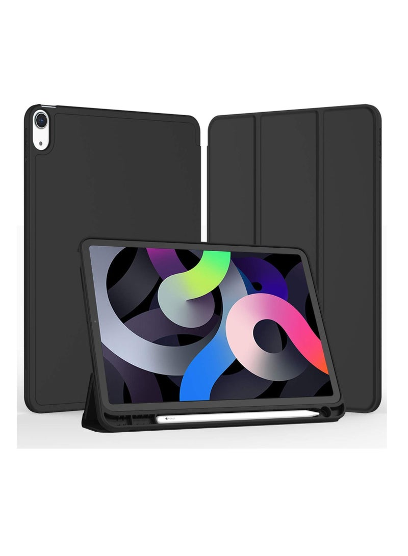 iPad Air 11 Inch Case 2024\2025 (6th Generation), iPad Air 5th Generation Case 2022/4th Generation Case 2020 10.9 Inch with Pencil Holder, Trifold Stand Smart Case (Black) - Image 2