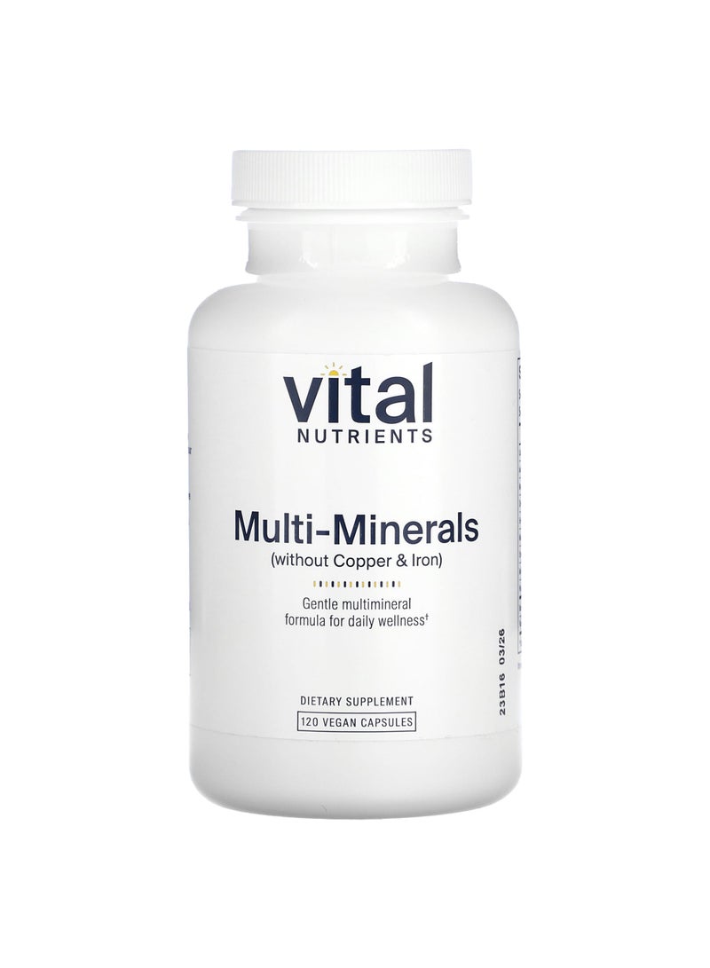 Vital Nutrients Multi-Minerals (without Copper & Iron), 120 Vegan Capsules