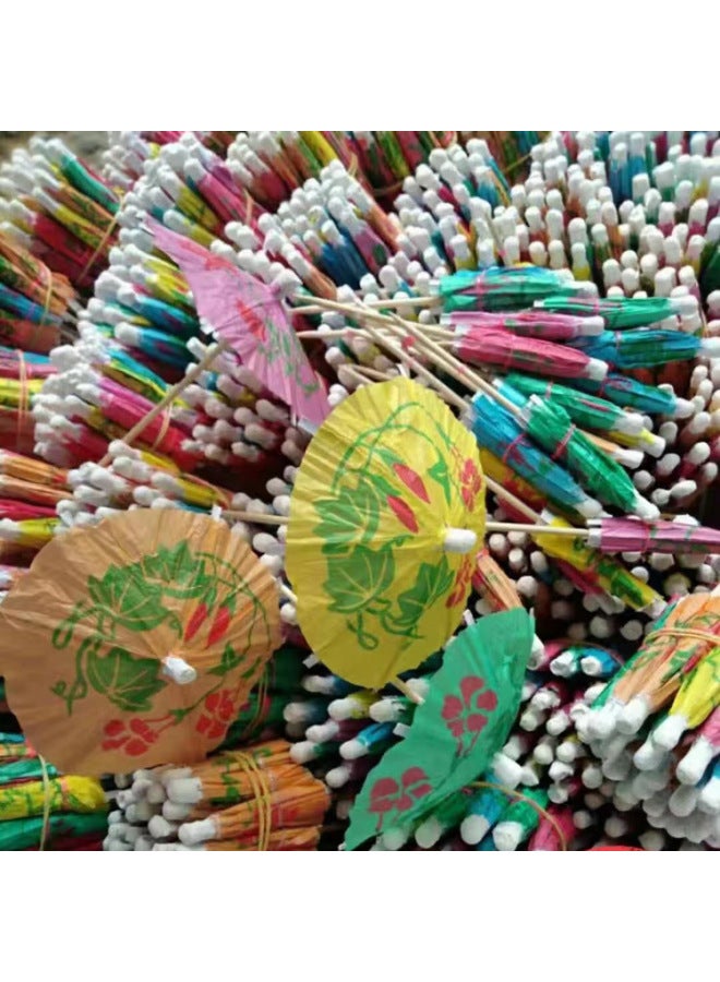 Fruit Sign Creative Small Umbrella Sign Dessert Table Decoration Cocktail Juice Beverage Cold Art Dish Platter Ornaments-Specifications:50 Pcs/bag  - Image 1