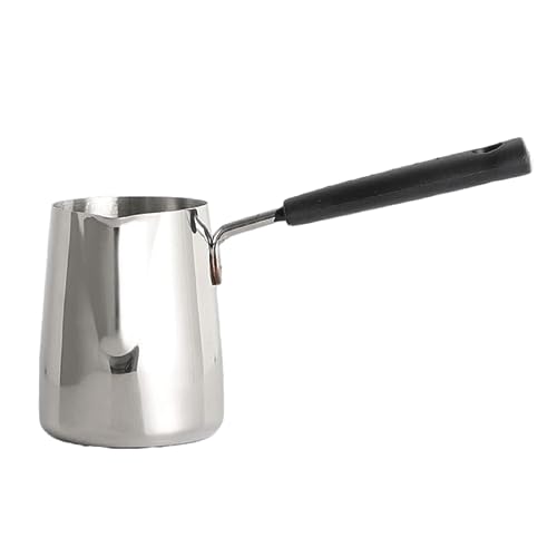 3D CREATIONS Stainless Steel Coffee Pot - Turkish, Greek, Hot Chocolate, Milk Warmer, Butter & Chocolate Melting, Percolator - Contemporary Design Cezve, Ibrik, Briki - 567Ml Capacity - Image 1