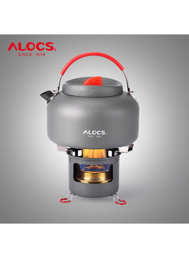 ألوكس Alocs مجموعة موقد التخييم الخارجي، موقد كحول محمول، غلاية، غلاية تخييم منزلية خارجية، 1.4 لتر - Image 4
