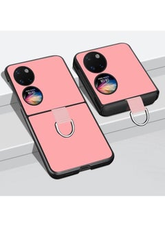 Muyixin جراب لهاتف Huawei P50 Pocket (ليس P50) غطاء واقٍ من الجلد الصناعي مع حزام حلقي مقاوم للصدمات وخفيف الوزن وواقي للهاتف الذكي قابل للطي لهاتف Huawei P50 Pocket  - Image 2