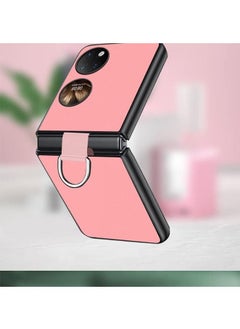 Muyixin جراب لهاتف Huawei P50 Pocket (ليس P50) غطاء واقٍ من الجلد الصناعي مع حزام حلقي مقاوم للصدمات وخفيف الوزن وواقي للهاتف الذكي قابل للطي لهاتف Huawei P50 Pocket  - Image 3