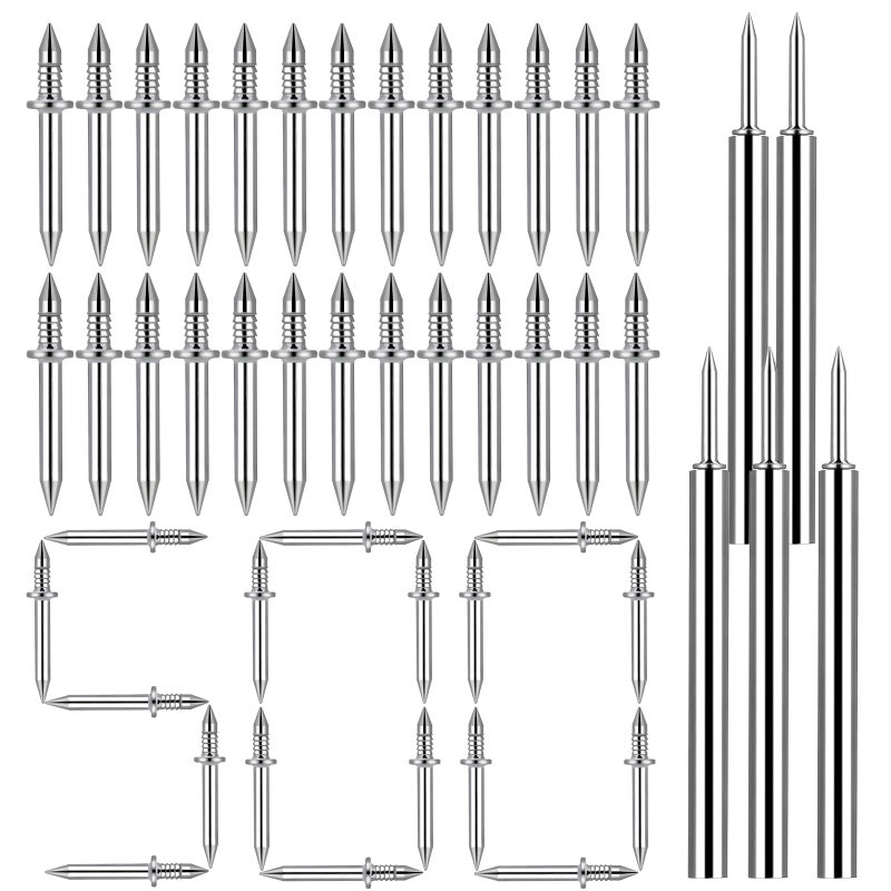 Sekvira 500pcs DoubleHead Skirting Thread Seamless Nails2Sided Nails with 5 Sleeve ToolInvisible Double Headed Trim Seamless Pins for Seamless Baseboard Installation Molding Wall Panels - Image 2