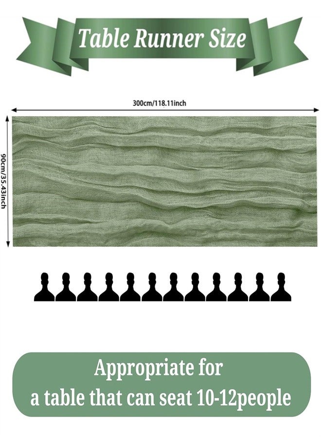 مفرش مائدة من قماش الجبن 35 × 118 بوصة مفرش مائدة من قماش الجبن الشاش مفرش مائدة من قماش الجبن مفرش مائدة ريفي لحفل زفاف طفل رضيع حفل زفاف عيد ميلاد عيد ميلاد - Image 3