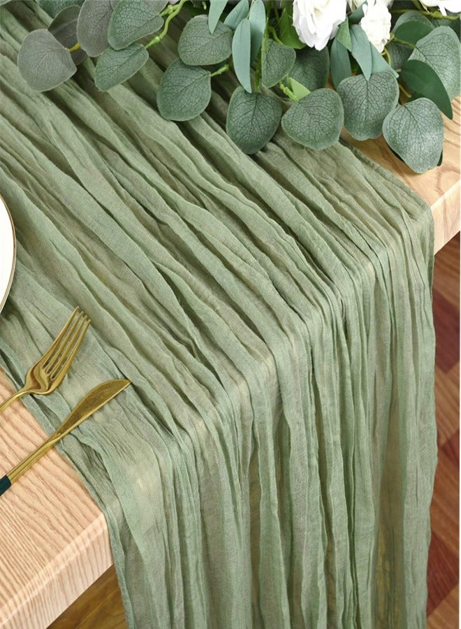 مفرش مائدة من قماش الجبن 35 × 118 بوصة مفرش مائدة من قماش الجبن الشاش مفرش مائدة من قماش الجبن مفرش مائدة ريفي لحفل زفاف طفل رضيع حفل زفاف عيد ميلاد عيد ميلاد - Image 2