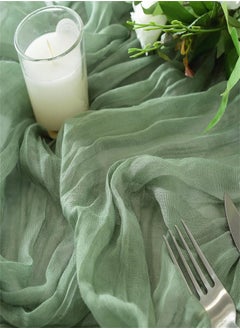 Generic Cheesecloth Table Runner 35x118 inch Boho Gauze Table Runner Cheese Cloth Table Runner Rustic Runner for Wedding Baby Bridal Shower Birthday Party Decorations  - Image 4