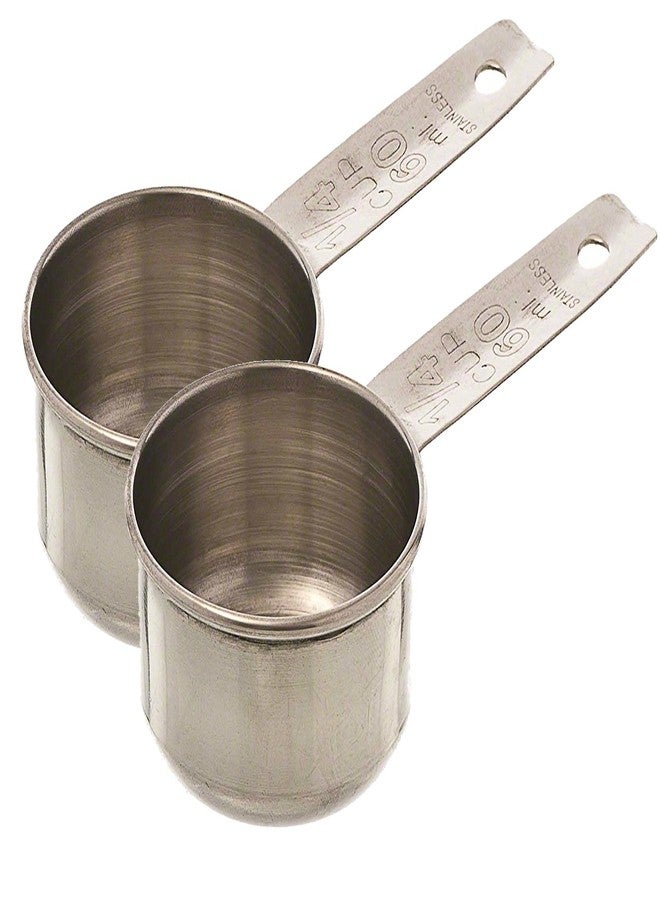 Browne Foodservice LKERLAN 1/4 Cup Stainless Steel Measuring Cup (Steel) - Image 1