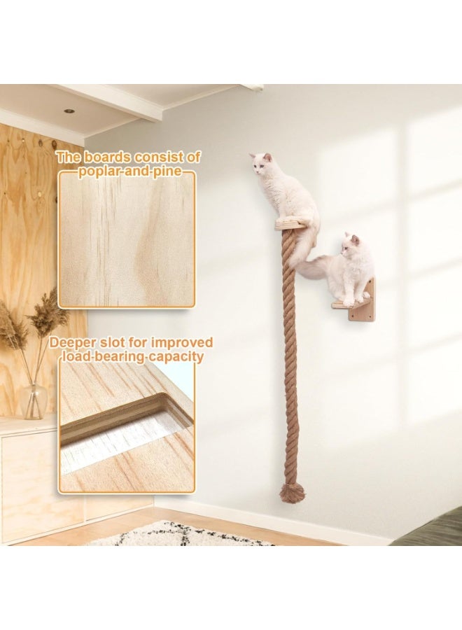 YOUWE7 Cat Tree with 4.7in Thick Climbing Rope, 78.75in Cat Tower with Scratching Post, Cat Tree Tower Featuring with Jumping Platform, Durable Cat Scratching Post - Image 5