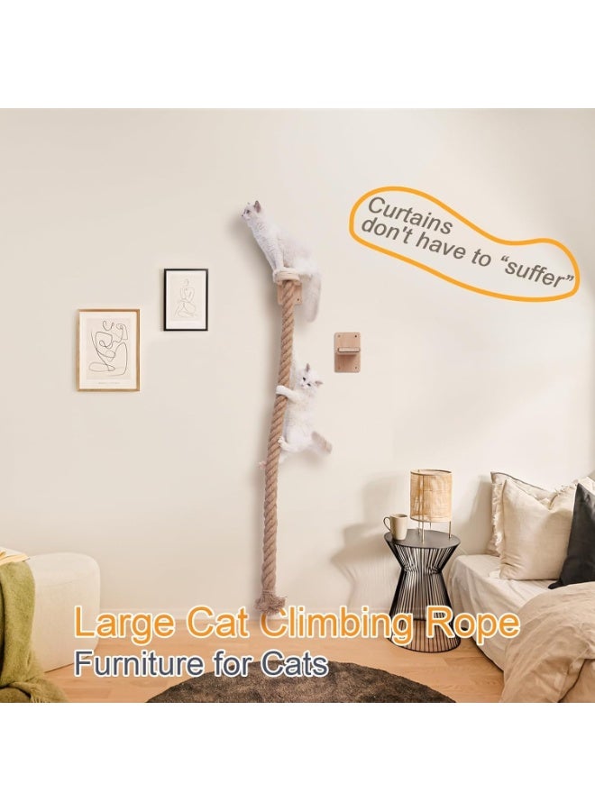 YOUWE7 Cat Tree with 4.7in Thick Climbing Rope, 78.75in Cat Tower with Scratching Post, Cat Tree Tower Featuring with Jumping Platform, Durable Cat Scratching Post - Image 2
