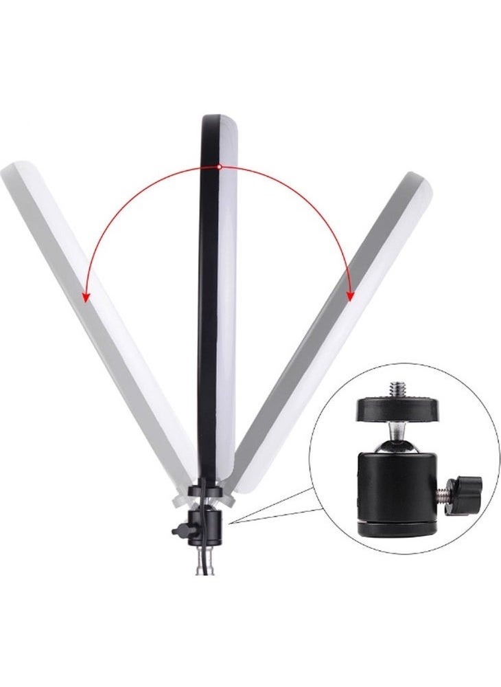 Generic MJ33 RGB LED Soft Ring Light With Phone Holder USB Plug Adjustable Angle And Stand For Vlogging Live Streaming And Photography  - Image 3