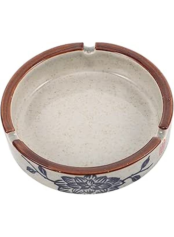 Windproof Ceramic Ashtray with Lid Decorative Porcelain Ash Holder for Indoor Outdoor Patio Office - Image 1