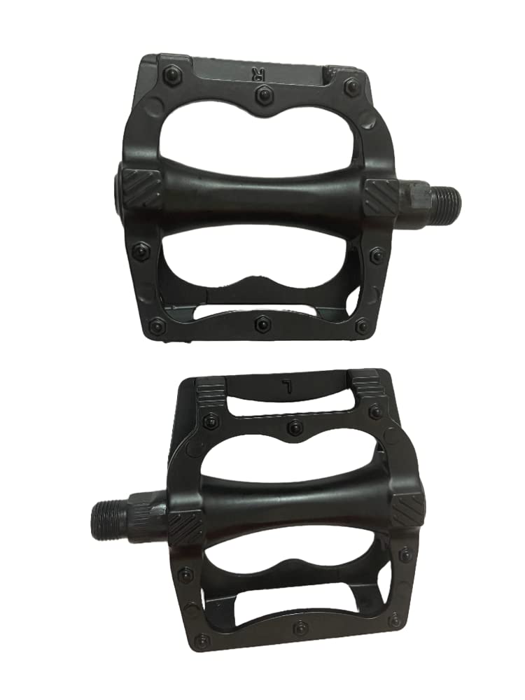 Linist Bicycle Pedal Aluminum Bearing Bike Pedals with 16 Anti-Skid Pins Lightweight Platform Pedals - Universal Cycle Pedal for Mountain BMX MTB Road Bike-Black - Image 5
