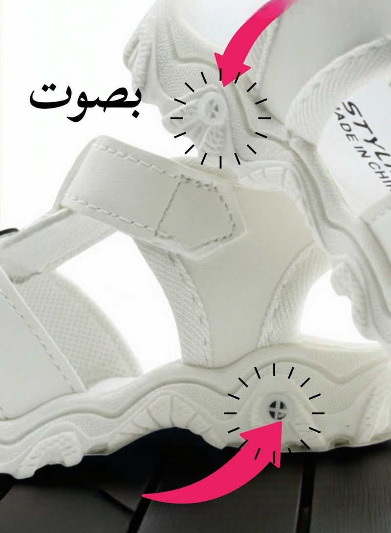 صندل اطفال بصوت – شوز اطفال صوت – صندل اطفال بصفارة | نعل مع صفارة، شوز صندل يصدر صوت للبنات والأولاد، حذاء طفلة ونعال صندل مريح، حذاء صوت للأطفال بتصاميم عصرية وتناسب هدايا اطفال - Image 2