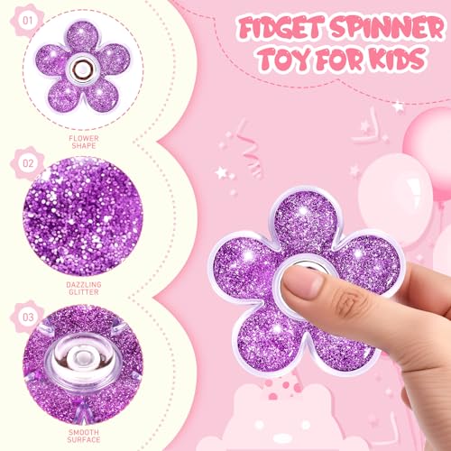 FIGROL 5 Pack Glitter Fidget Spinners Sensory Fidget Toys for Stress Relief Fidget Spinners for Kids Teens Boys Girls Party Favors Gifts for Kids - Image 5
