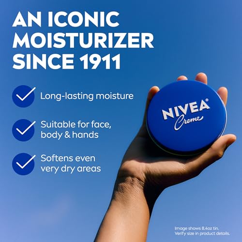 NIVEA Creme Body Face and Hand Moisturizing Cream for All Skin Types Rich Body Moisturizer with Provitamin B5 135 Oz Tin - Image 3