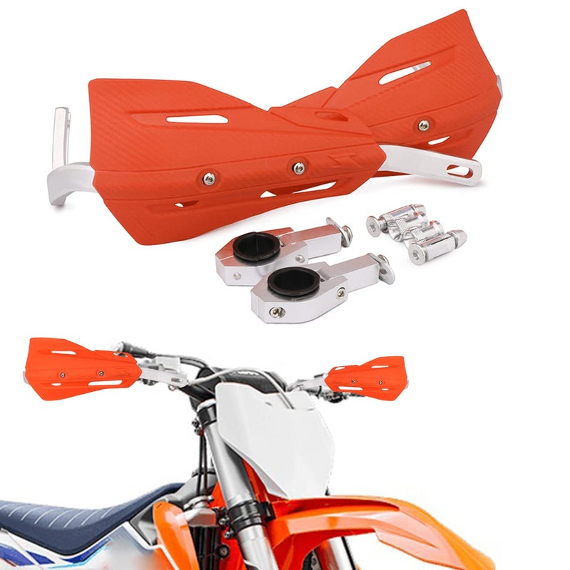 JFG RACING Dirt Bike HandguardsMotorcycle 78 and 1 18 Hand Guards Aluminum Universal for Dirt Pit Bike MX Motocross Supermoto Racing ATV Quad KAYO Orange