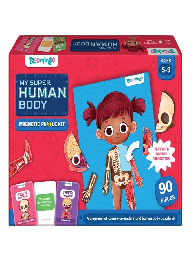 Bloomingo My Super Human Body Magnetic Puzzle Kit | Explore the Wonders of the Human Body with Fun Magnetic Layers | Learn About Skeleton, Muscles & Organs | Exciting Science Gift for Kids Age 5+ - Image 1