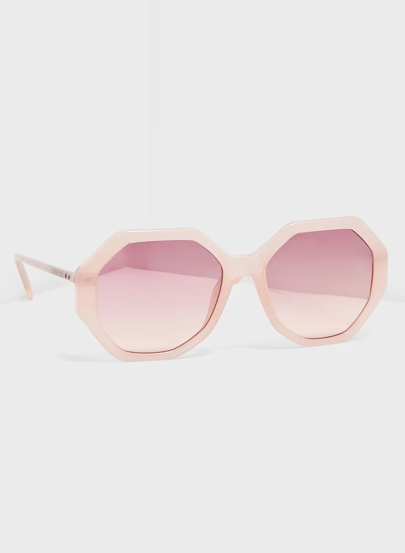 CALVIN KLEIN CK19502S Hexagonal Sunglasses