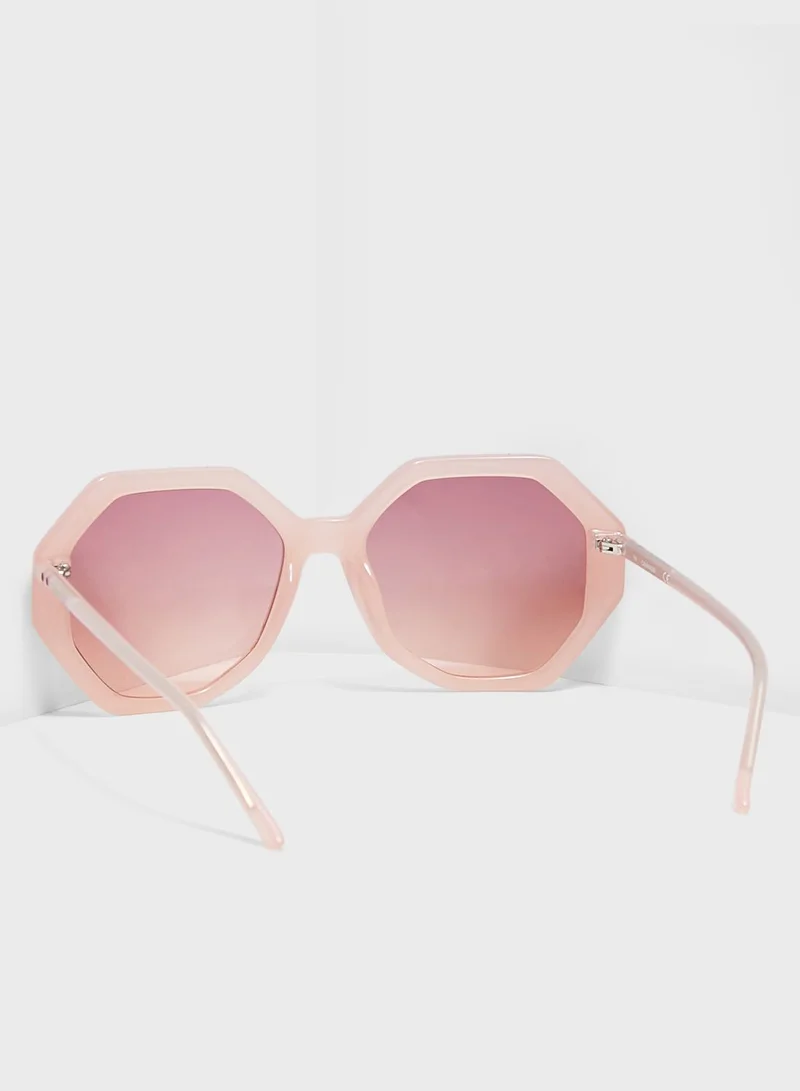 CALVIN KLEIN CK19502S Hexagonal Sunglasses