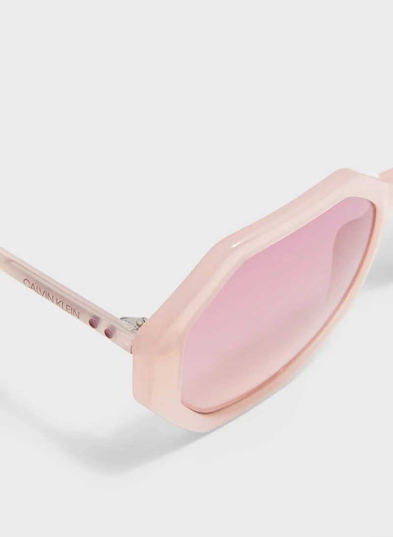 CALVIN KLEIN CK19502S Hexagonal Sunglasses