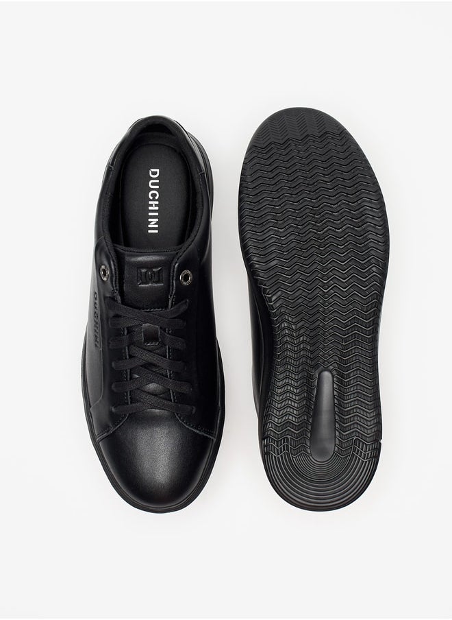 DUCHINI Men's Solid Lace-Up Low Ankle Sneakers  - Image 4