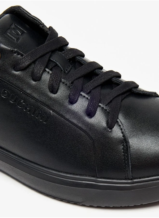 DUCHINI Men's Solid Lace-Up Low Ankle Sneakers