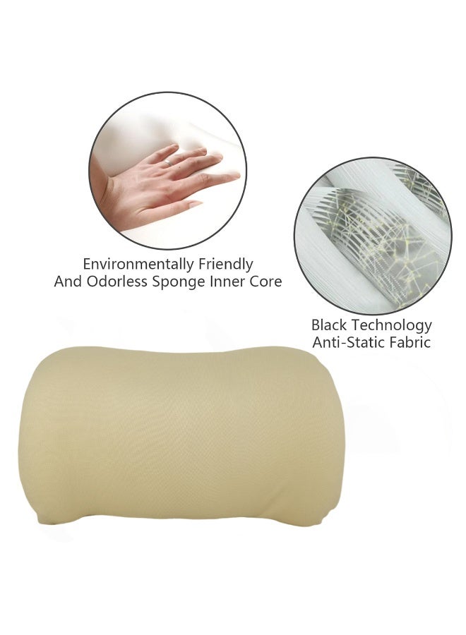 3 اكس ار وسادة دعم أسفل الظهر 3XR باللون البيج 5640 (41 × 25 سم) للسيارة والمكتب والمنزل، مصنوعة من الإسفنج المرن، بتصميم مريح ومناسب لشكل الجسم، وقماش مسامي ومضاد للكهرباء الساكنة، وحزام قابل للتعديل، لتخفيف الآلام وتحسين وضعية الجلوس. - Image 5